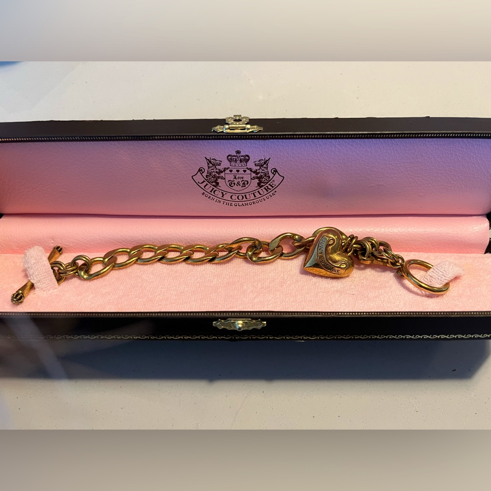 RARE VINTAGE Juicy couture vintage Y2K OG original gold charm bracelet